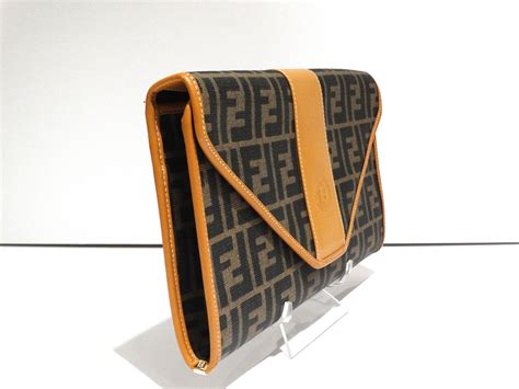 fendi logo clutch bag|vintage Fendi envelope clutch.